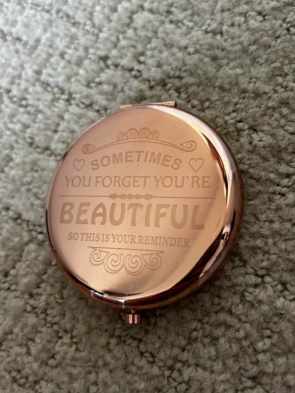 Rose Gold Compact Mirror